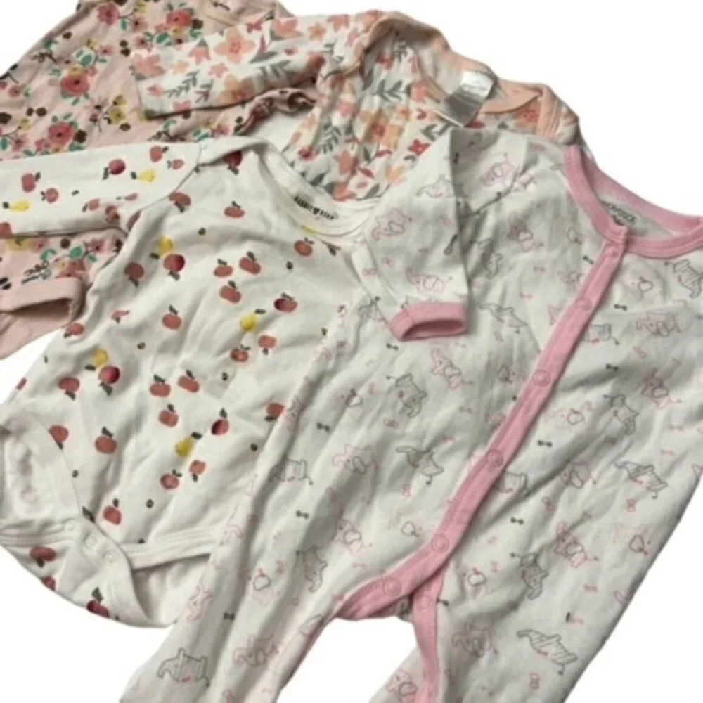 SALE!! 2 for $15 Baby Girls Romper Sleep and Play Bundle‎ 3-6 mos Elephants